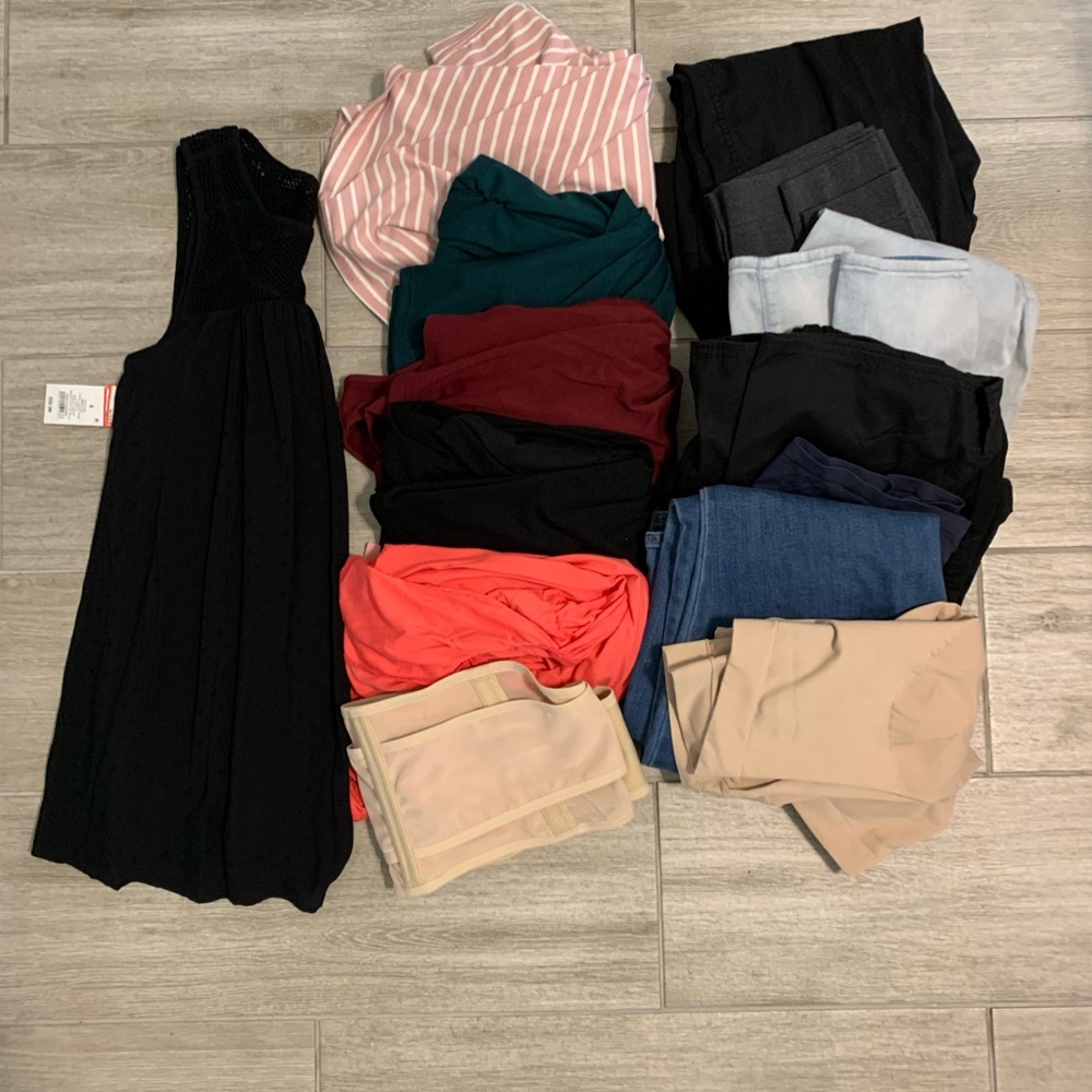 Lot of maternity clothes. Some new with tags.
